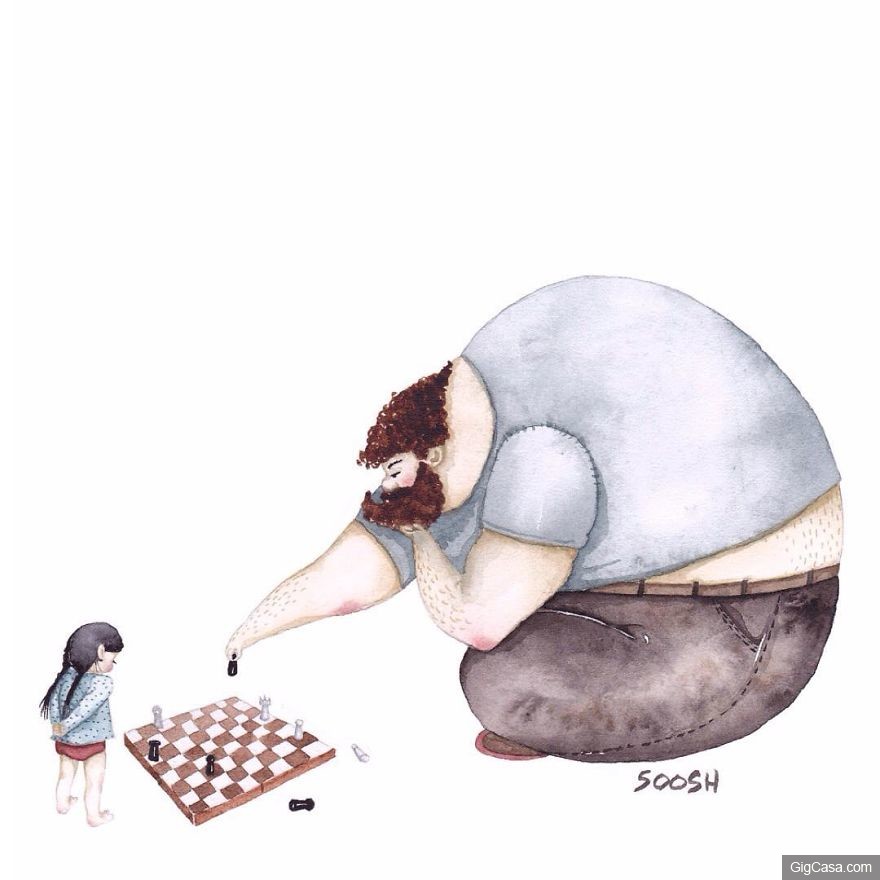 14张会让你流泪的“父亲和女儿相处水彩插画”,证明没有爸爸真的不行!% 照片 14张会让你流泪的“父亲和女儿相处水彩插画”,证明没有爸爸真的不行!